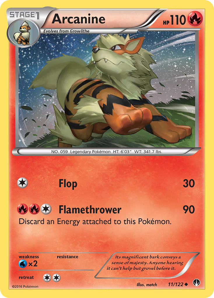 Arcanine (11/122) [XY: BREAKpoint] | Deep Dive Games St. Marys