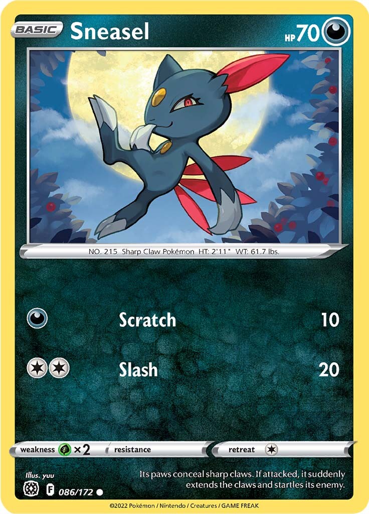 Sneasel (086/172) [Sword & Shield: Brilliant Stars] | Deep Dive Games St. Marys