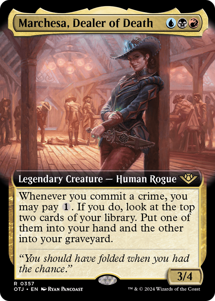 Marchesa, Dealer of Death (Extended Art) [Outlaws of Thunder Junction] | Deep Dive Games St. Marys