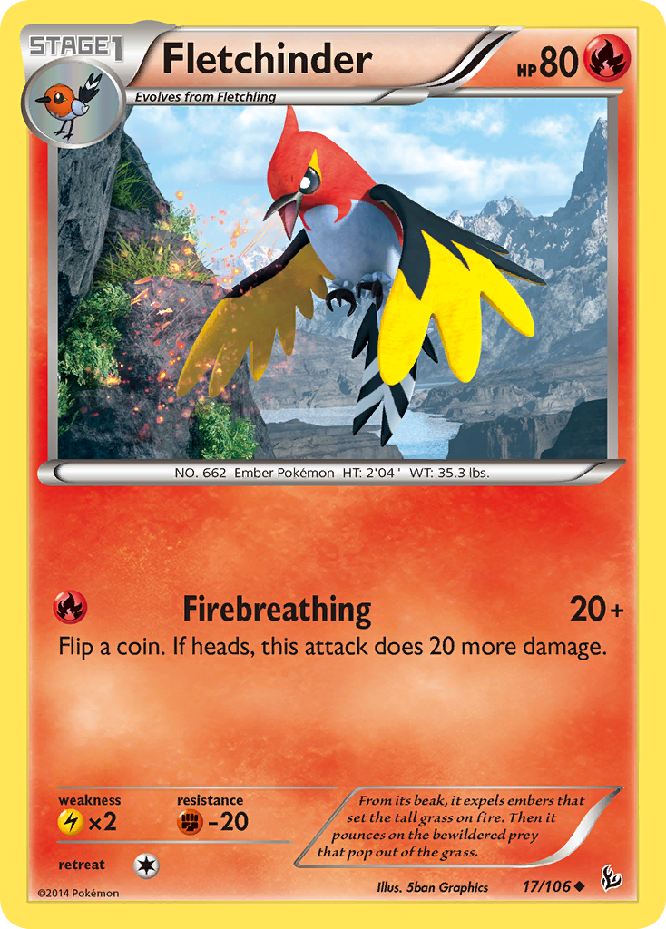 Fletchinder (17/106) [XY: Flashfire] | Deep Dive Games St. Marys