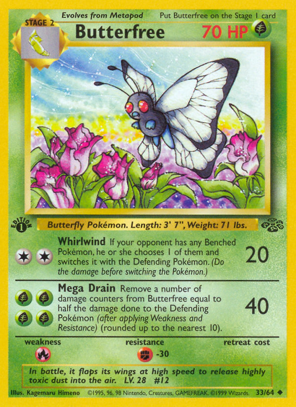 Butterfree (33/64) [Jungle 1st Edition] | Deep Dive Games St. Marys