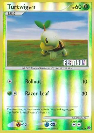 Turtwig (77/100) [Burger King Promos: 2009 Collection] | Deep Dive Games St. Marys