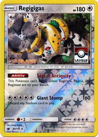 Regigigas (84/111) (League Promo 3rd Place) [Sun & Moon: Crimson Invasion] | Deep Dive Games St. Marys