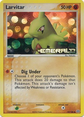 Larvitar (52/106) (Stamped) [EX: Emerald] | Deep Dive Games St. Marys