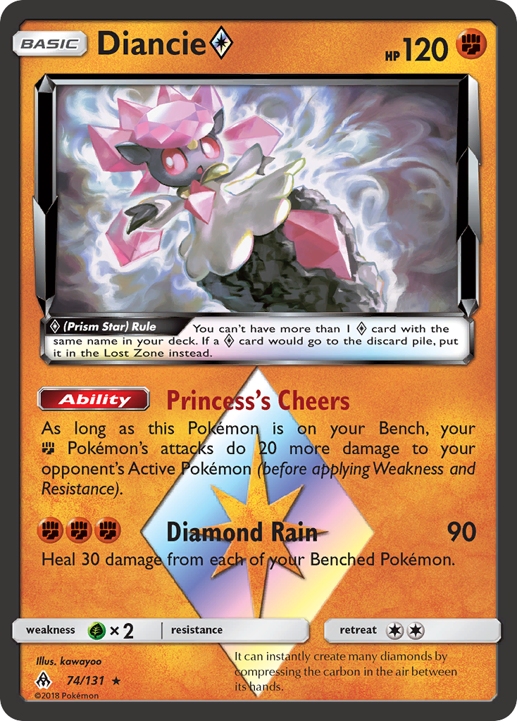 Diancie (74/131) (Prism Star) [Sun & Moon: Forbidden Light] | Deep Dive Games St. Marys