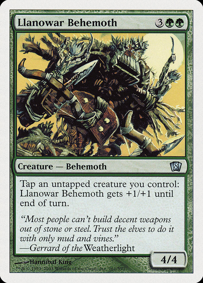 Llanowar Behemoth (8th Edition) [Oversize Cards] | Deep Dive Games St. Marys