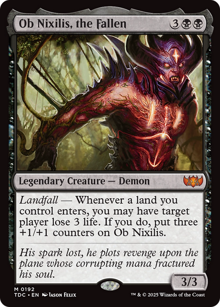 Ob Nixilis, the Fallen [Tarkir: Dragonstorm Commander] | Deep Dive Games St. Marys