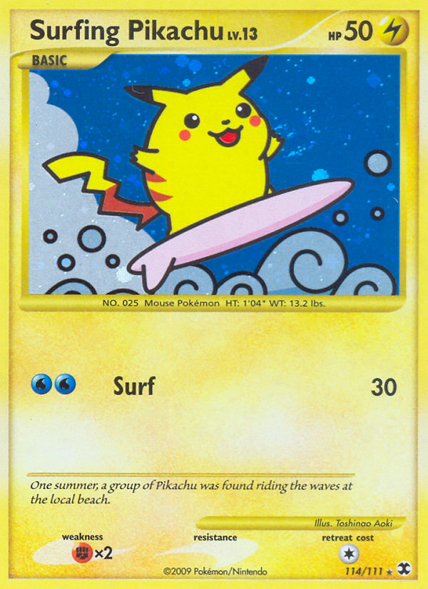 Surfing Pikachu (114/111) [Platinum: Rising Rivals] | Deep Dive Games St. Marys