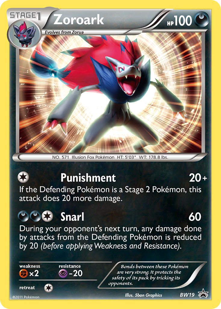 Zoroark (BW19) [Black & White: Black Star Promos] | Deep Dive Games St. Marys