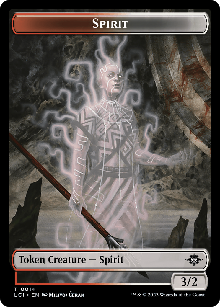 Spirit Token [The Lost Caverns of Ixalan Tokens] | Deep Dive Games St. Marys