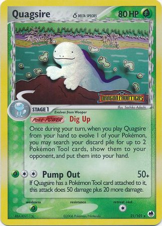 Quagsire (21/101) (Delta Species) (Stamped) [EX: Dragon Frontiers] | Deep Dive Games St. Marys