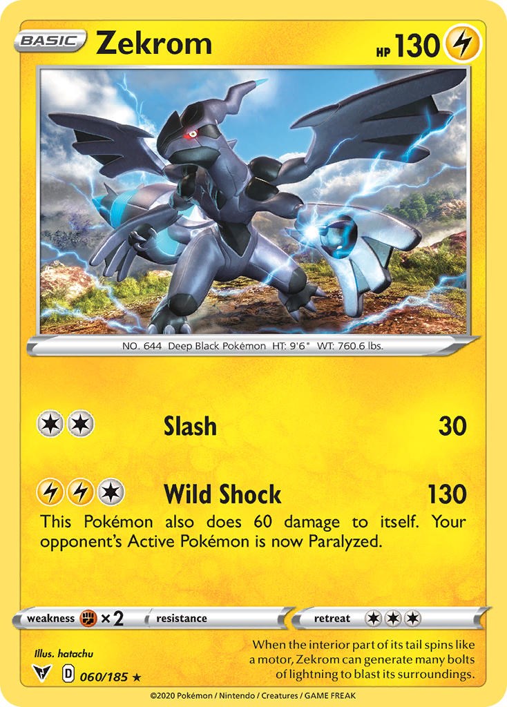 Zekrom (060/185) (Cosmos Holo) [Sword & Shield: Black Star Promos] | Deep Dive Games St. Marys