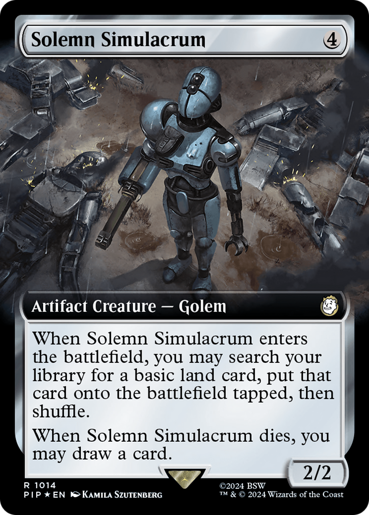Solemn Simulacrum (Extended Art) (Surge Foil) [Fallout] | Deep Dive Games St. Marys