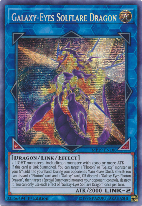 Galaxy-Eyes Solflare Dragon [MP19-EN188] Prismatic Secret Rare | Deep Dive Games St. Marys