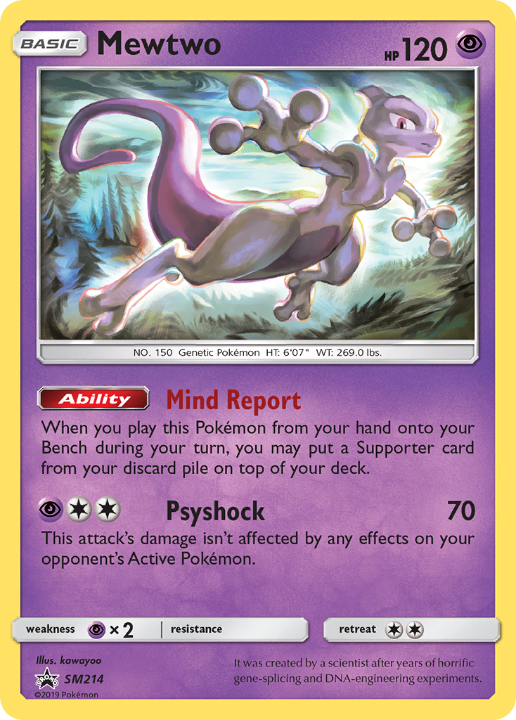 Mewtwo (SM214) [Sun & Moon: Black Star Promos] | Deep Dive Games St. Marys