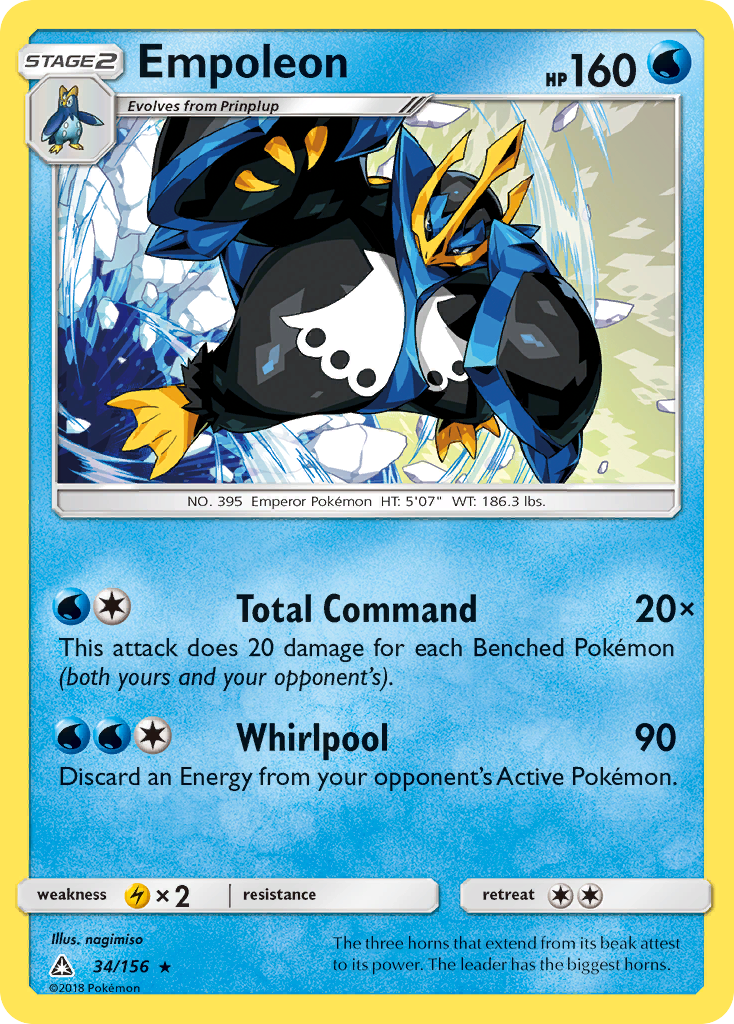 Empoleon (34/156) [Sun & Moon: Ultra Prism] | Deep Dive Games St. Marys