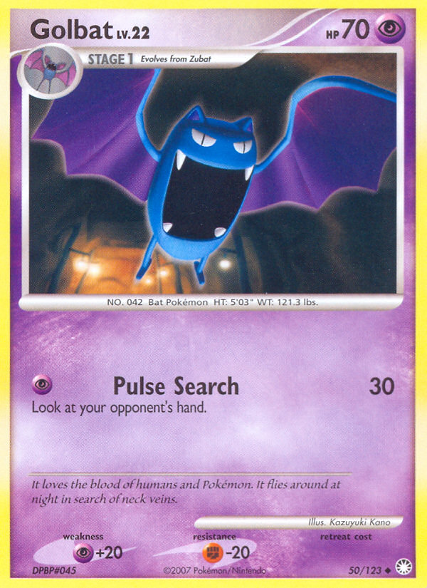 Golbat (50/123) [Diamond & Pearl: Mysterious Treasures] | Deep Dive Games St. Marys