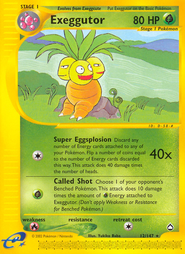 Exeggutor (12/147) [Aquapolis] | Deep Dive Games St. Marys