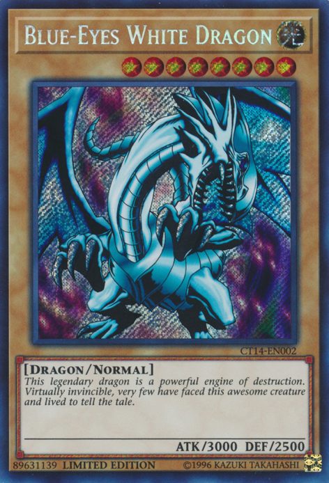 Blue-Eyes White Dragon [CT14-EN002] Secret Rare | Deep Dive Games St. Marys