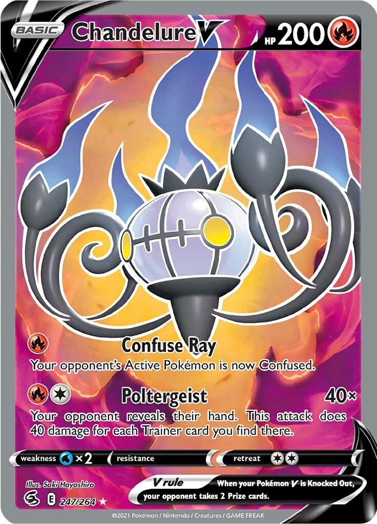 Chandelure V (247/264) [Sword & Shield: Fusion Strike] | Deep Dive Games St. Marys