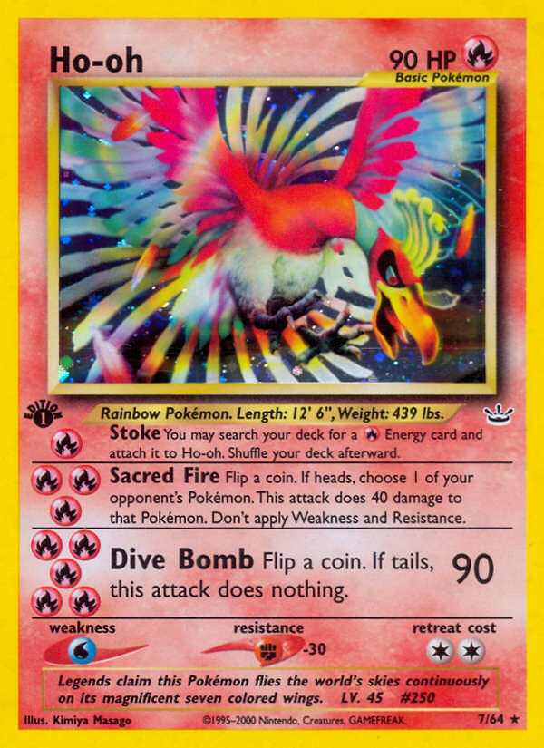 Ho-oh (7/64) [Neo Revelation 1st Edition] | Deep Dive Games St. Marys