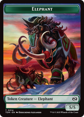 Elephant // Treasure Double-Sided Token [Tarkir: Dragonstorm Tokens] | Deep Dive Games St. Marys