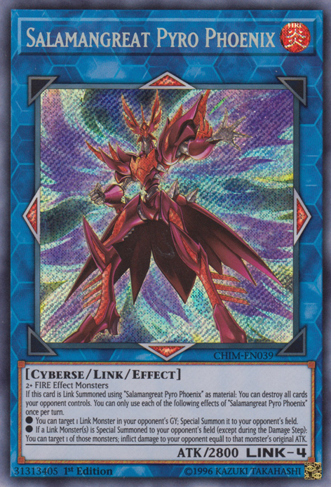 Salamangreat Pyro Phoenix [CHIM-EN039] Secret Rare | Deep Dive Games St. Marys