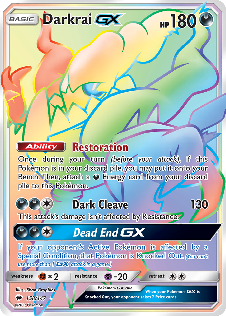 Darkrai GX (158/147) [Sun & Moon: Burning Shadows] | Deep Dive Games St. Marys