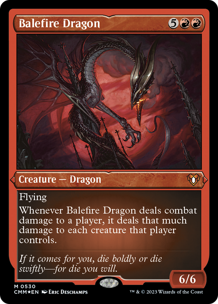 Balefire Dragon (Foil Etched) [Commander Masters] | Deep Dive Games St. Marys