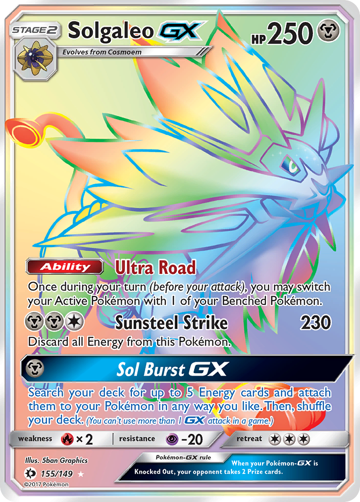 Solgaleo GX (155/149) [Sun & Moon: Base Set] | Deep Dive Games St. Marys