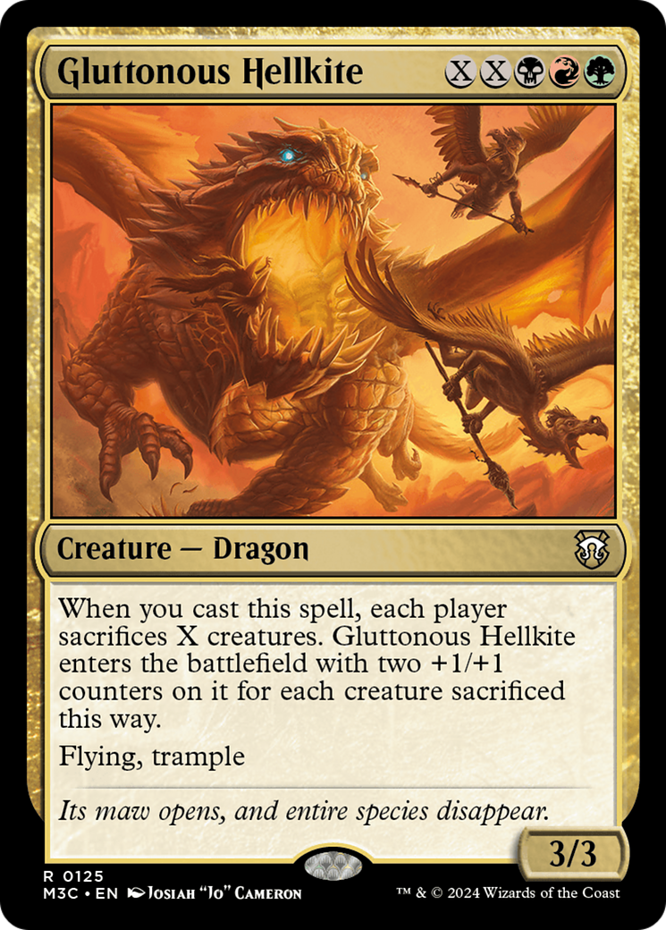 Gluttonous Hellkite [Modern Horizons 3 Commander] | Deep Dive Games St. Marys