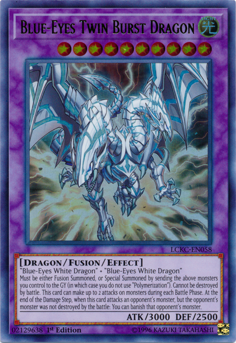 Blue-Eyes Twin Burst Dragon [LCKC-EN058] Ultra Rare | Deep Dive Games St. Marys