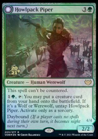 Howlpack Piper // Wildsong Howler [Innistrad: Crimson Vow Prerelease Promos] | Deep Dive Games St. Marys