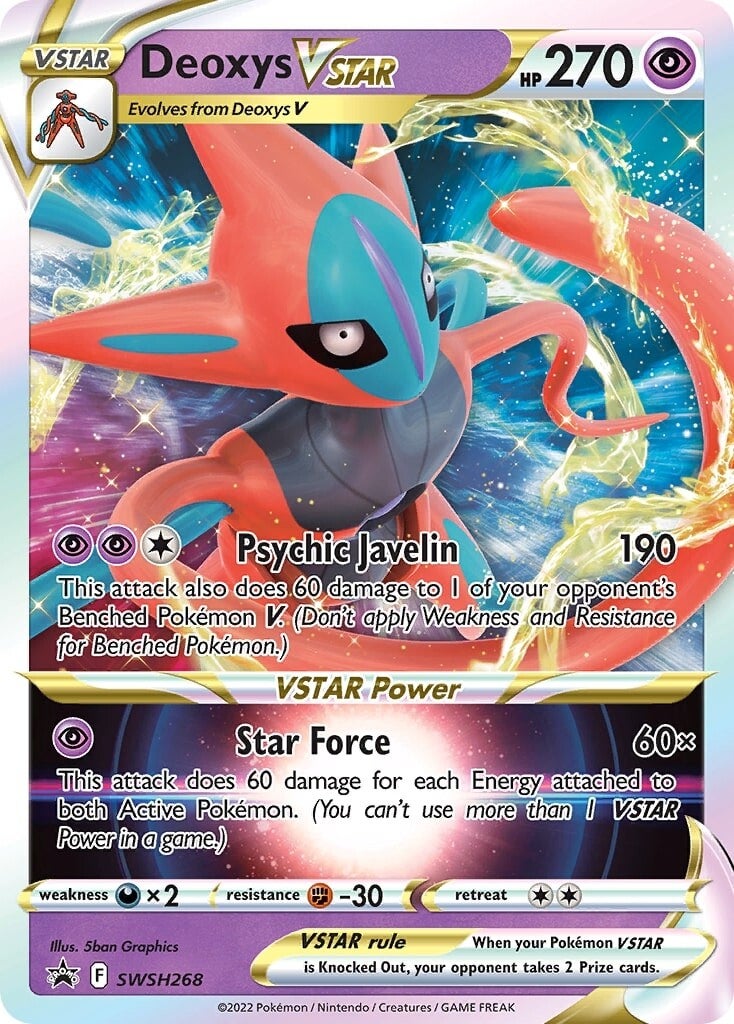 Deoxys VSTAR (SWSH268) (Jumbo Card) [Sword & Shield: Black Star Promos] | Deep Dive Games St. Marys