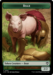 Boar // Drake Double-Sided Token [Outlaws of Thunder Junction Commander Tokens] | Deep Dive Games St. Marys