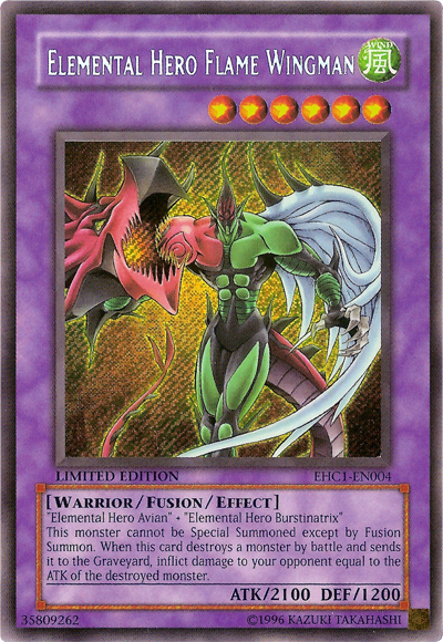 Elemental Hero Flame Wingman [EHC1-EN004] Secret Rare | Deep Dive Games St. Marys