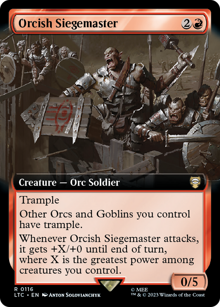 Orcish Siegemaster (Extended Art) [The Lord of the Rings: Tales of Middle-Earth Commander] | Deep Dive Games St. Marys