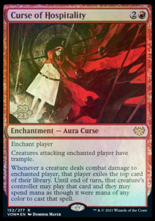 Curse of Hospitality [Innistrad: Crimson Vow Prerelease Promos] | Deep Dive Games St. Marys