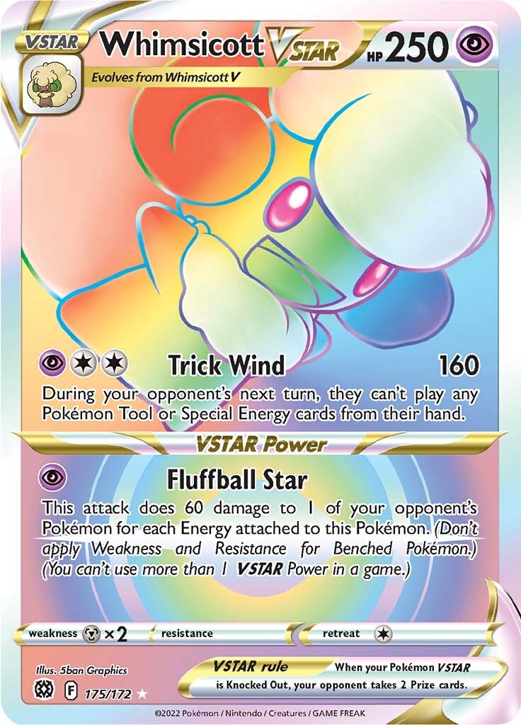 Whimsicott VSTAR (175/172) [Sword & Shield: Brilliant Stars] | Deep Dive Games St. Marys