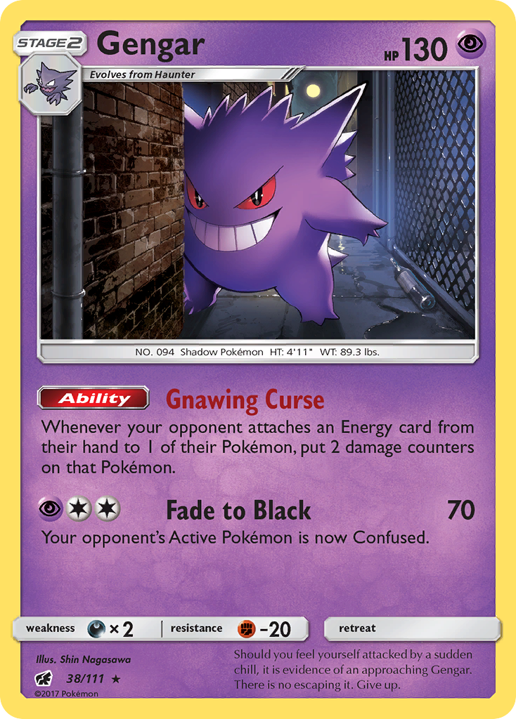 Gengar (38/111) [Sun & Moon: Crimson Invasion] | Deep Dive Games St. Marys