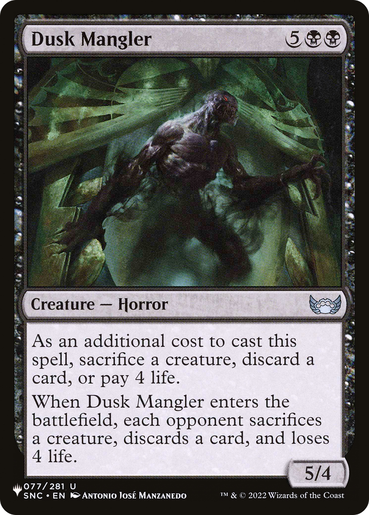 Dusk Mangler [The List] | Deep Dive Games St. Marys