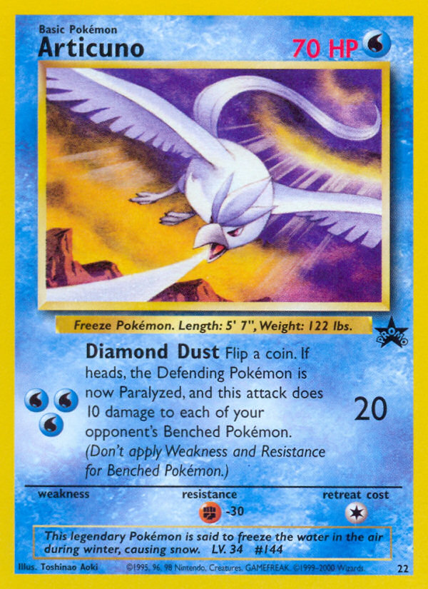 Articuno (22) [Wizards of the Coast: Black Star Promos] | Deep Dive Games St. Marys