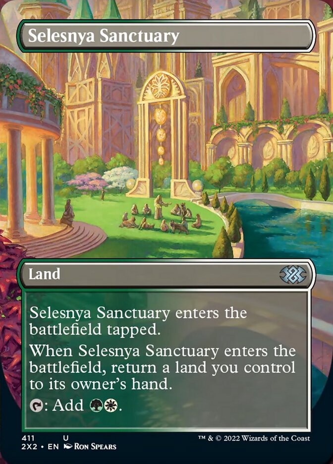 Selesnya Sanctuary (Borderless Alternate Art) [Double Masters 2022] | Deep Dive Games St. Marys