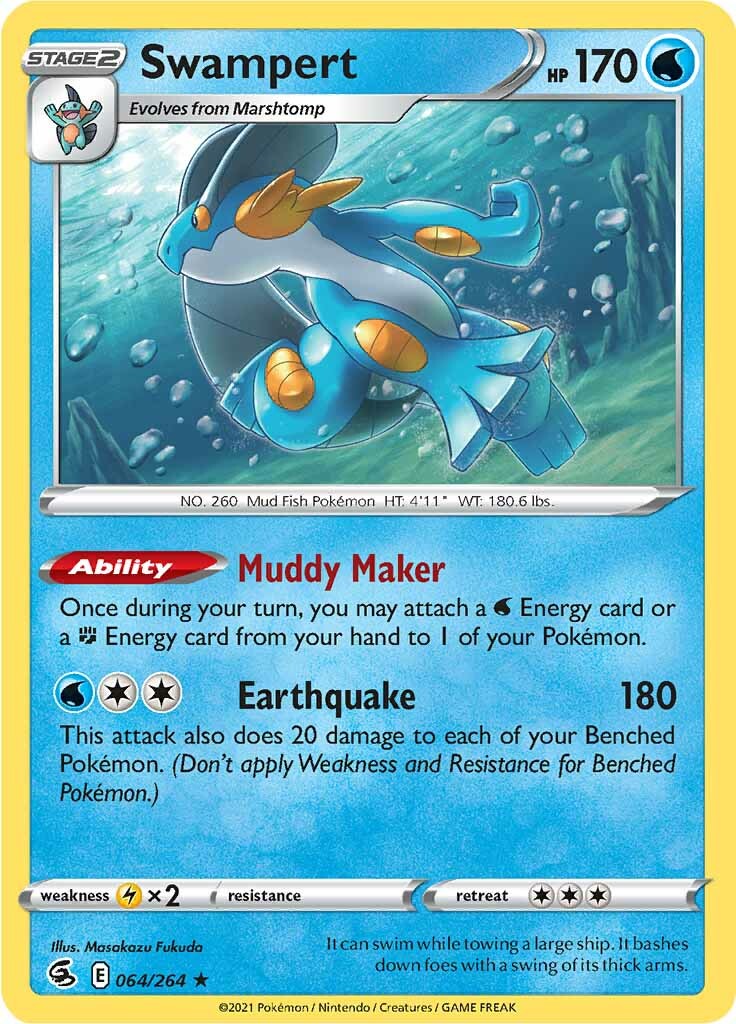 Swampert (064/264) [Sword & Shield: Fusion Strike] | Deep Dive Games St. Marys