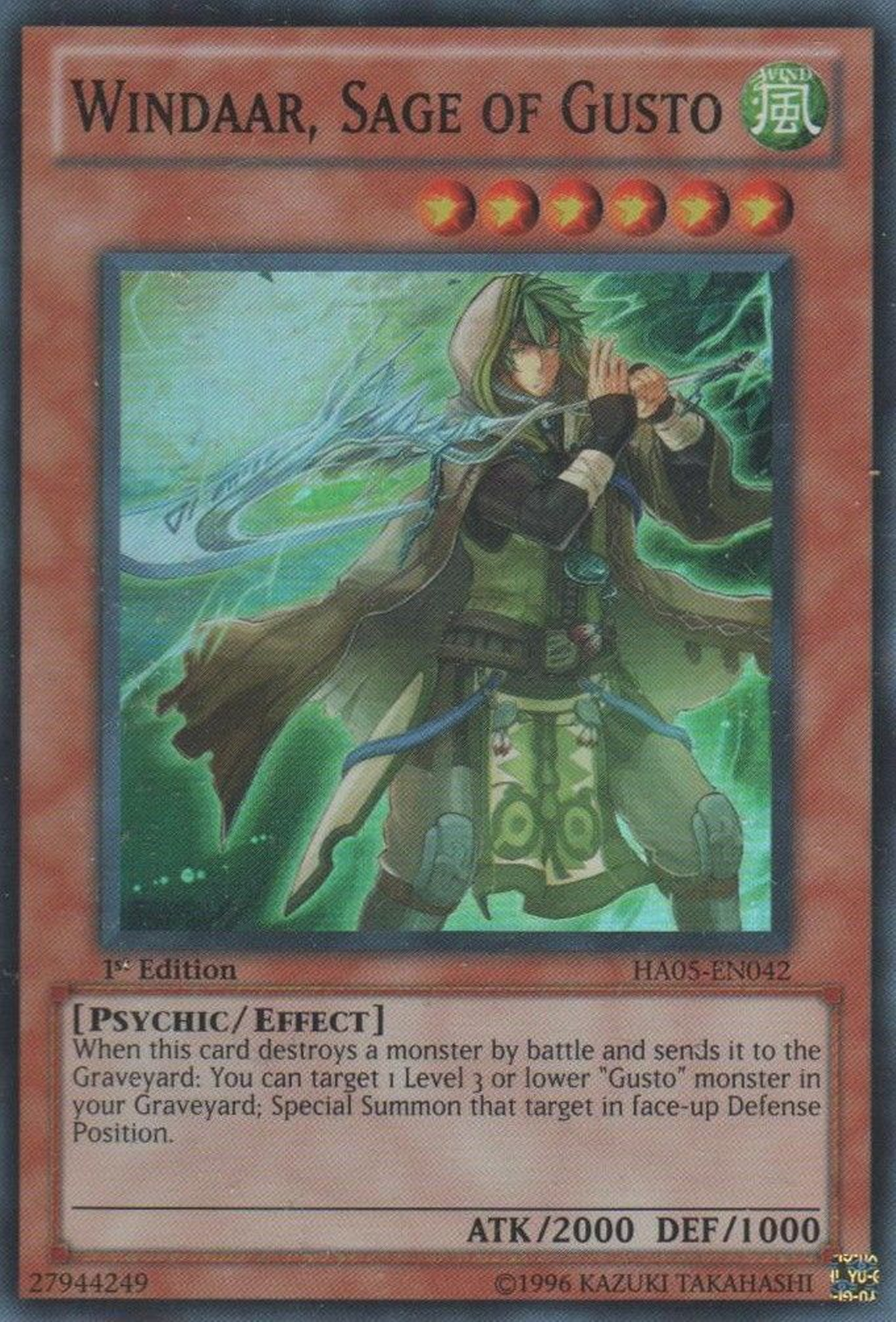 Windaar, Sage of Gusto [HA05-EN042] Super Rare | Deep Dive Games St. Marys