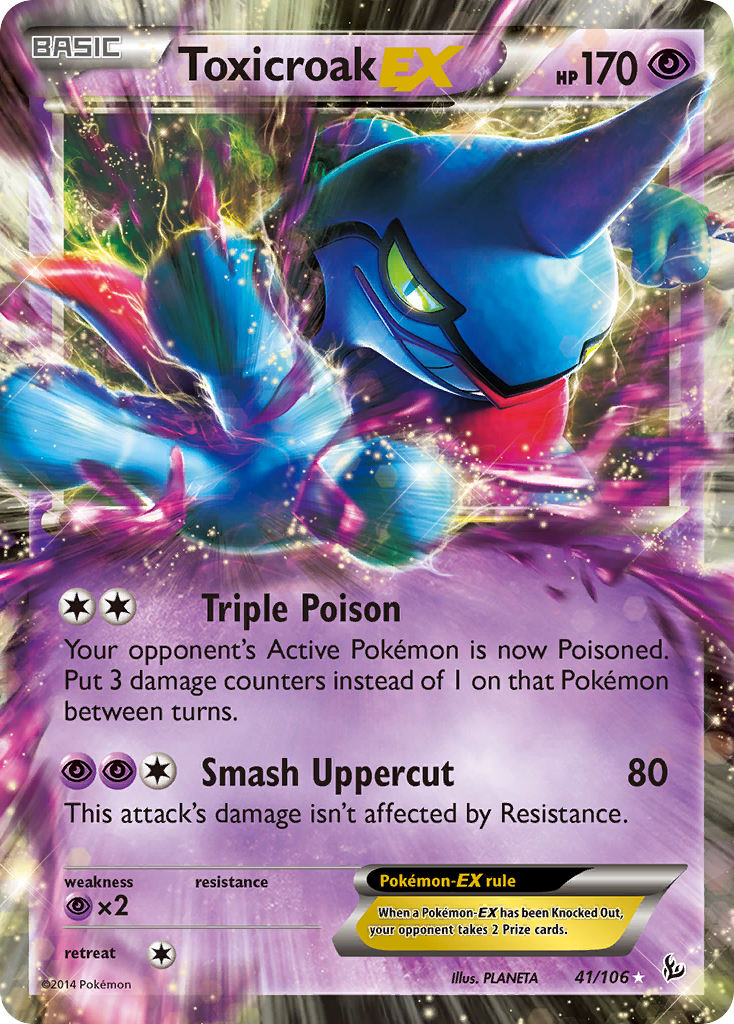 Toxicroak EX (41/106) [XY: Flashfire] | Deep Dive Games St. Marys