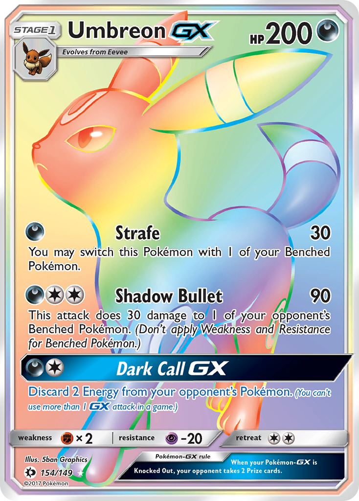 Umbreon GX (154/149) [Sun & Moon: Base Set] | Deep Dive Games St. Marys