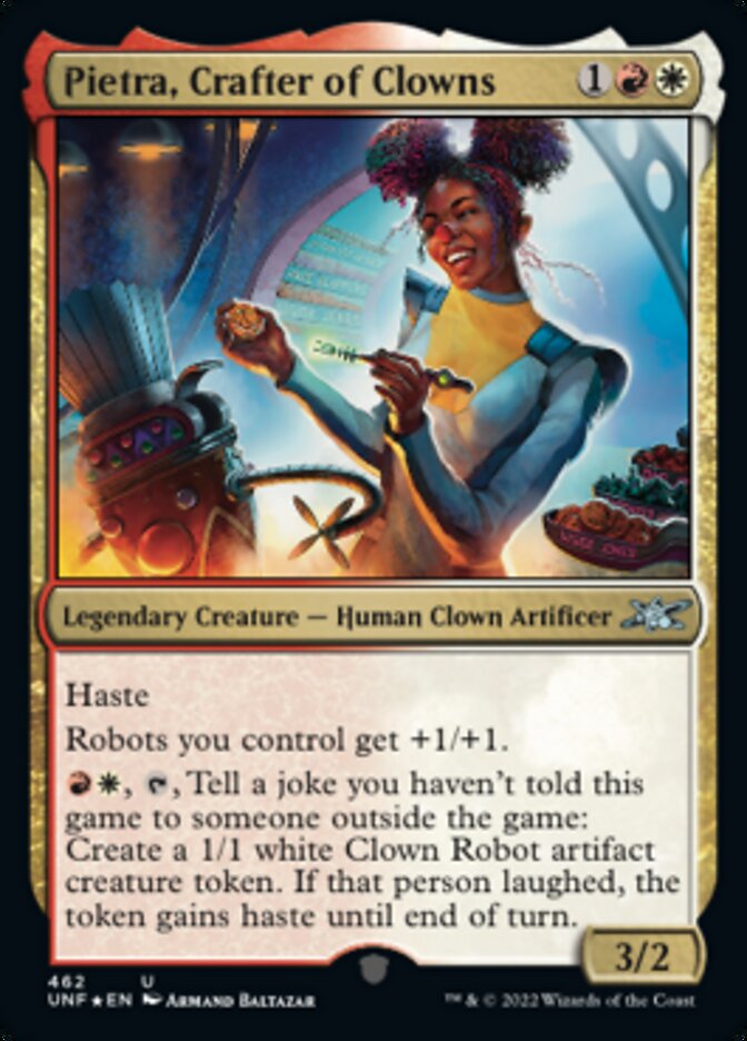 Pietra, Crafter of Clowns (Galaxy Foil) [Unfinity] | Deep Dive Games St. Marys