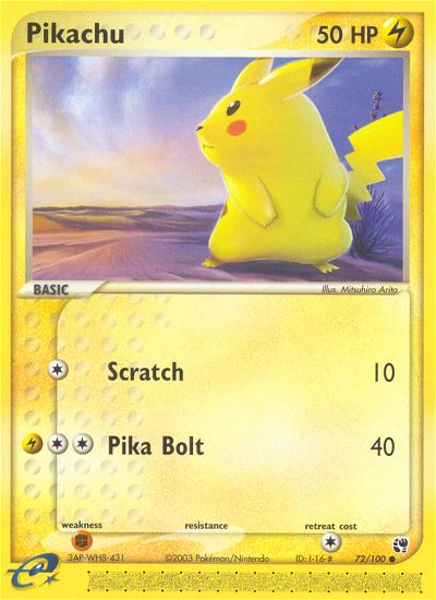 Pikachu (72/100) [EX: Sandstorm] | Deep Dive Games St. Marys