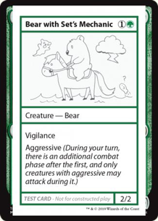 Bear with Set's Mechanic (2021 Edition) [Mystery Booster Playtest Cards] | Deep Dive Games St. Marys